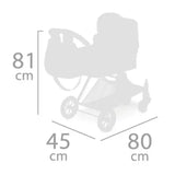 Passeggino 3in1 per neonati reborn di 45-55cm