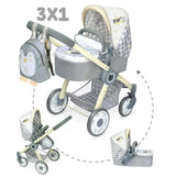 Passeggino reborn pieghevole penguin 3in1