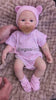 video di presentazione della bambola reborn femmina che misura 45cm e che pesa 3.5kg chiamata LISA con gli occhi aperti, il suo ciuccio e con il corpo tutto in silicone morbido