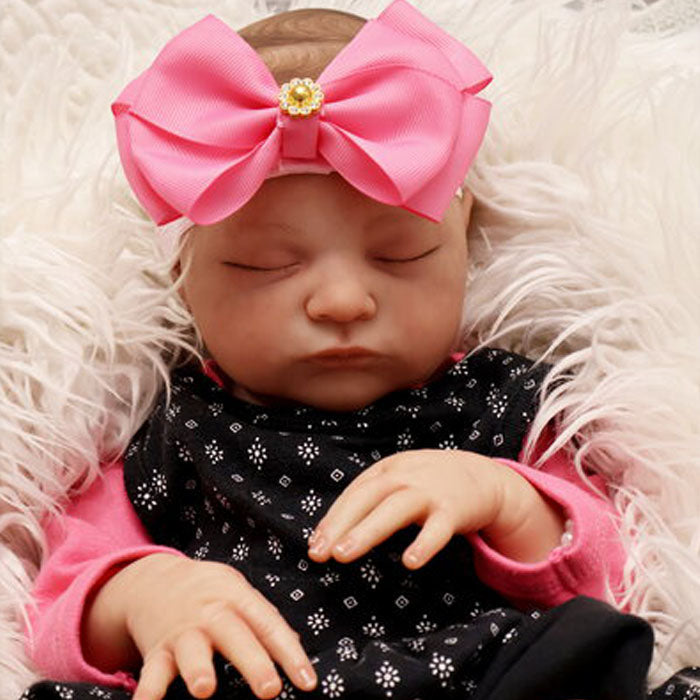 Reborn doll femmina realborn - Lucy by Bonnie Brown / bambola reborn femmina occhi chiusi / neonato reborn femmina che sembra vera