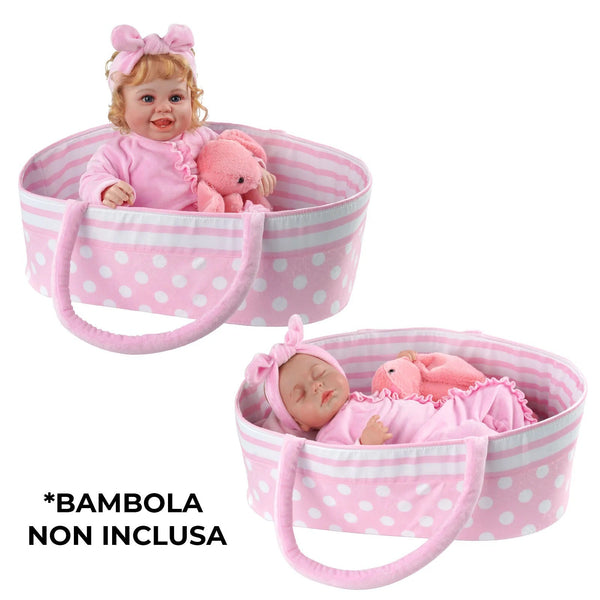 Set x8 accessori per bambole reborn / cesto da trasporto per neonato reborn