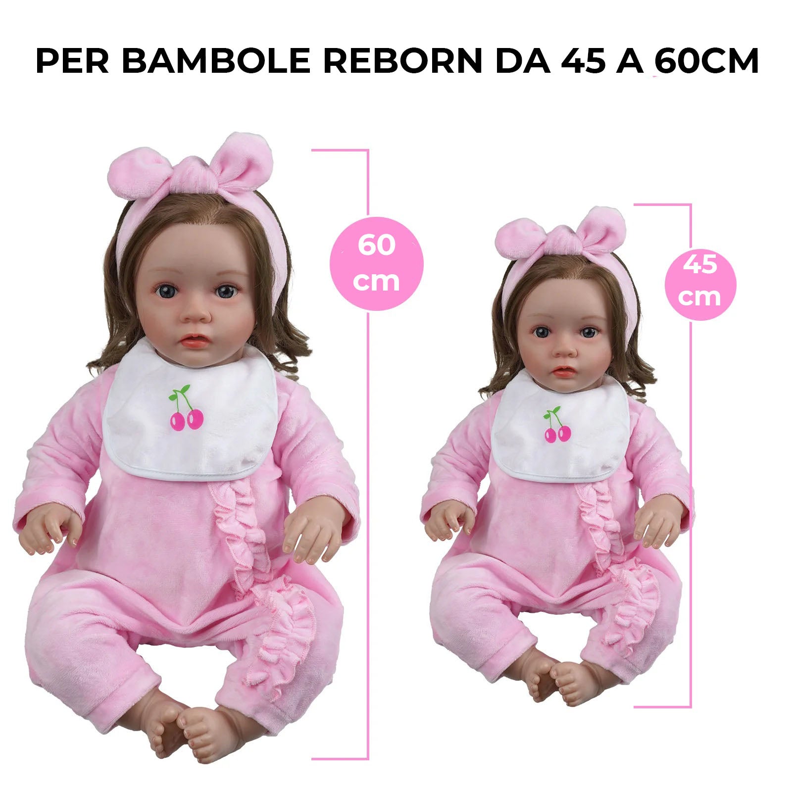 Set x8 accessori per bambole reborn / pigiama e bavaglino per bambole reborn