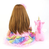 Bambola reborn grande - Ariel ; bambola reborn in silicone (toddler) ; bambola reborn femmina capelli lunghi da pettinare