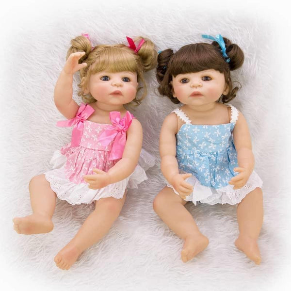 Bambole reborn gemelli - Ilona e Anaïs - Silicone - Toddler