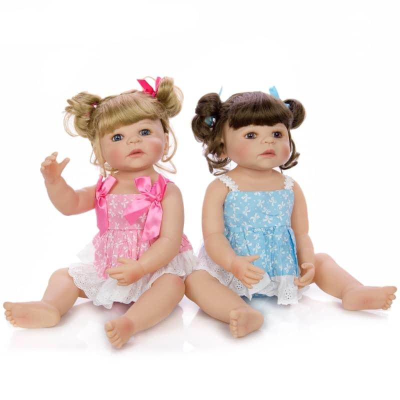 Bambole reborn gemelli - Ilona e Anaïs - Silicone - Toddler