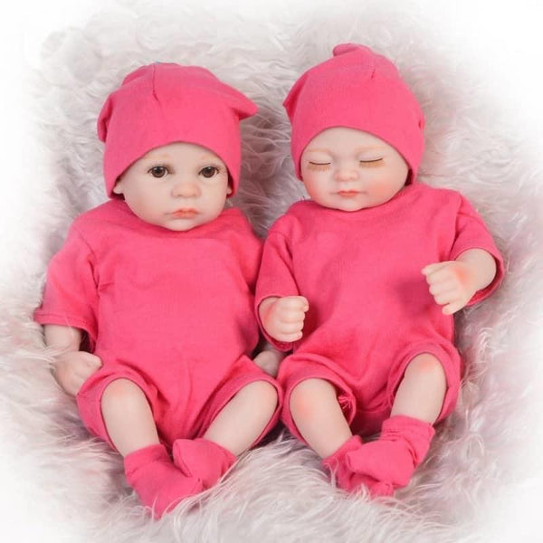 Bambole reborn gemelli - Nella e Mina - Silicone - Toddler