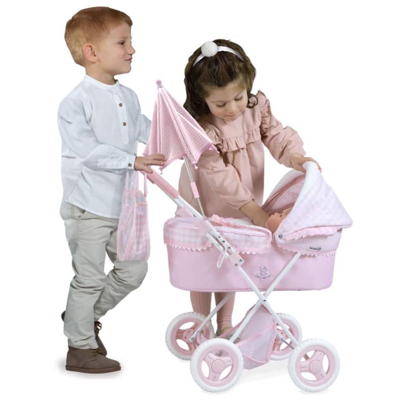 Kinderplay Carrozzina Per Bambole Regolabile, Gondola 2in1 Passeggino - Foto 4